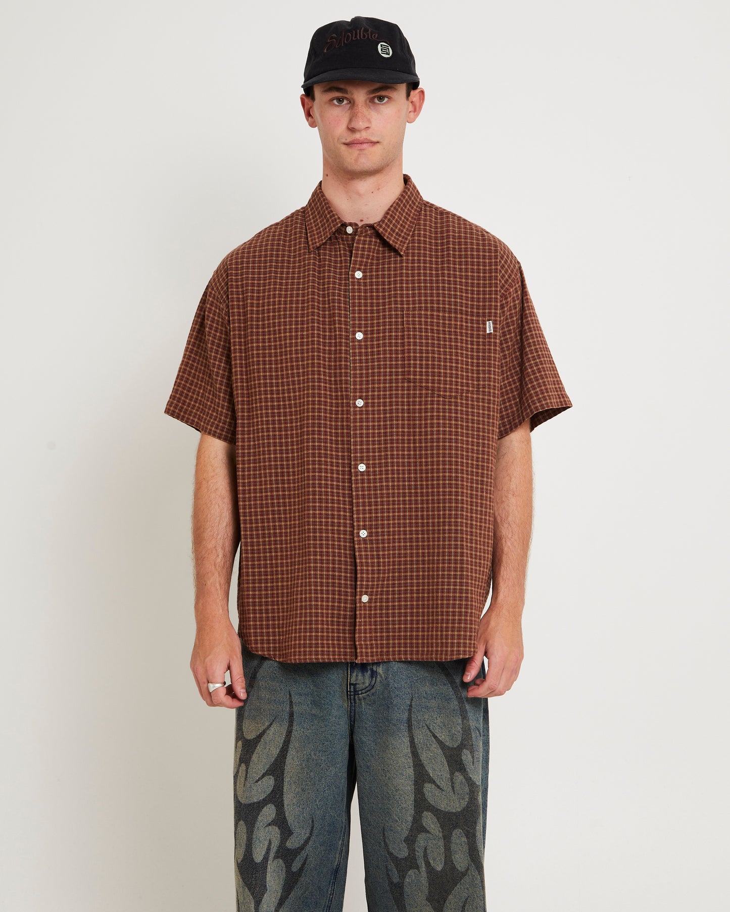 Point Plaid Summer Short Sleeve Shirt