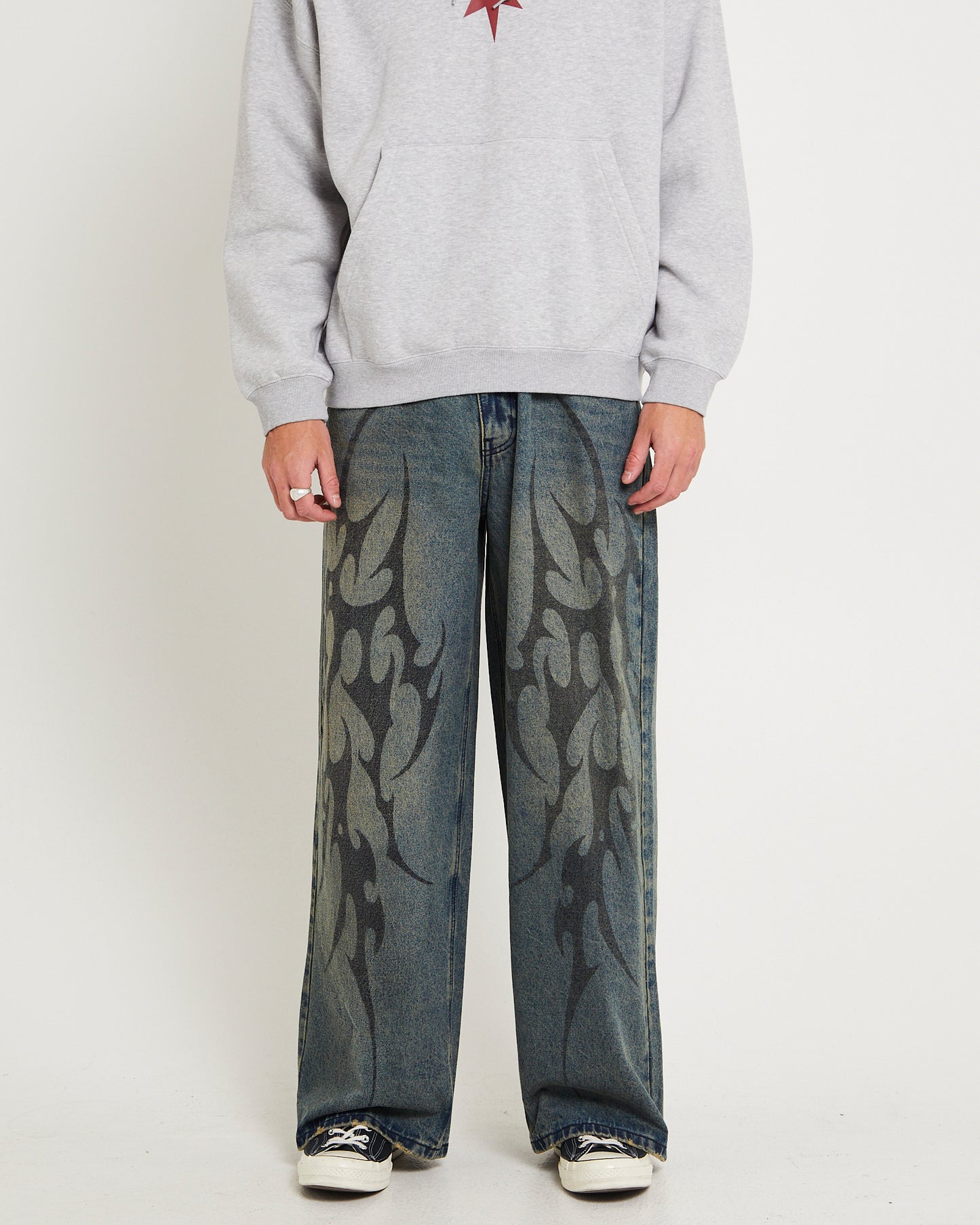 Fluid Baggy Denim Jeans