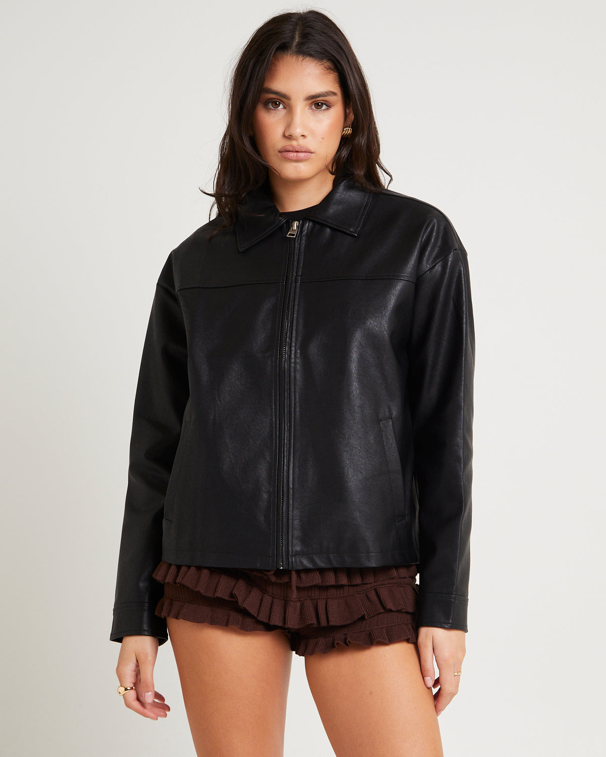 Clean Line Jacket Clara Clean PU Jacket – General Pants Co.
