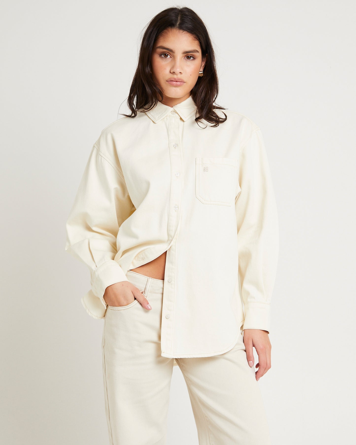 Delta Denim Oversized Long Sleeve Shirt