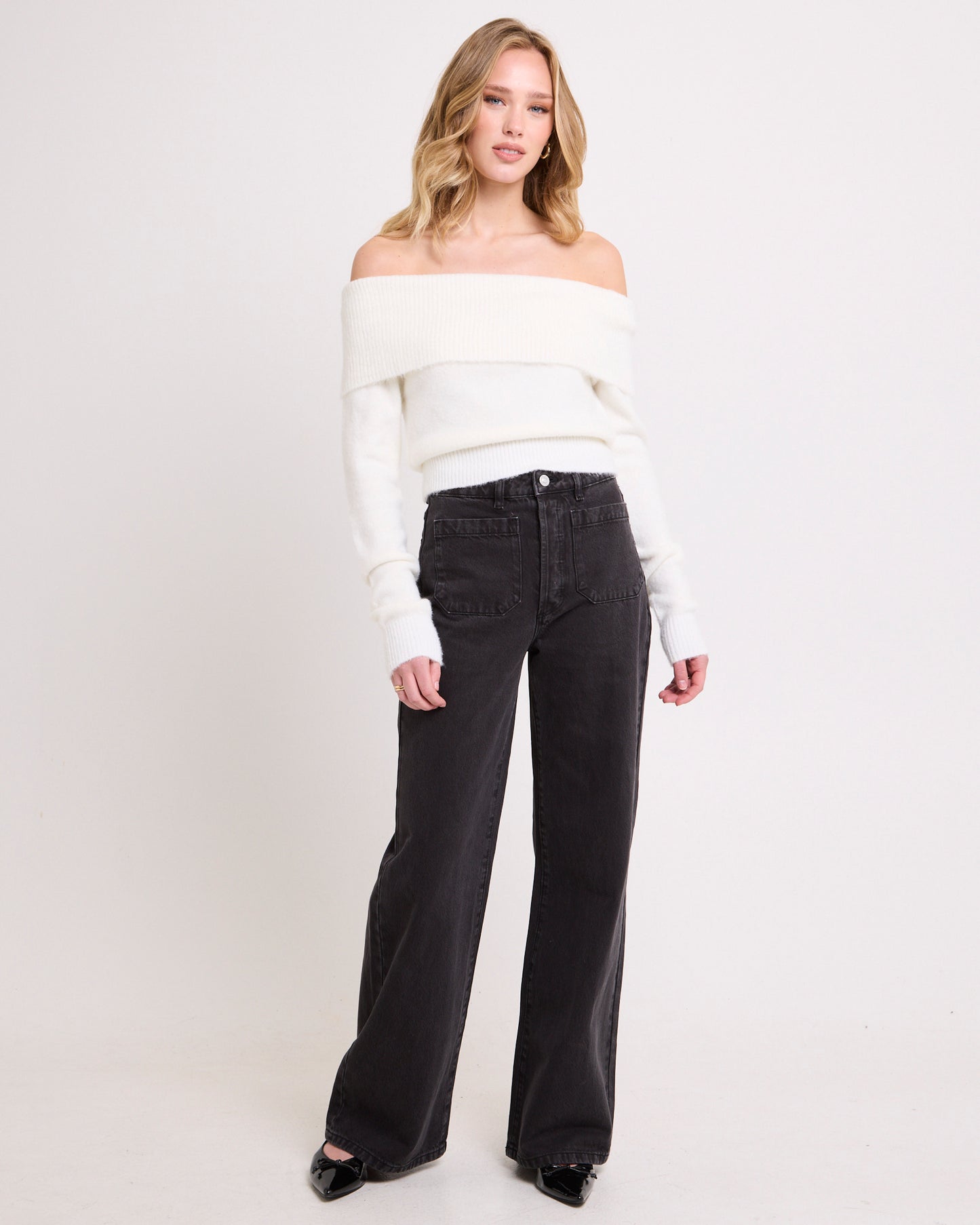 Sailor Long Denim Jeans Black Stone