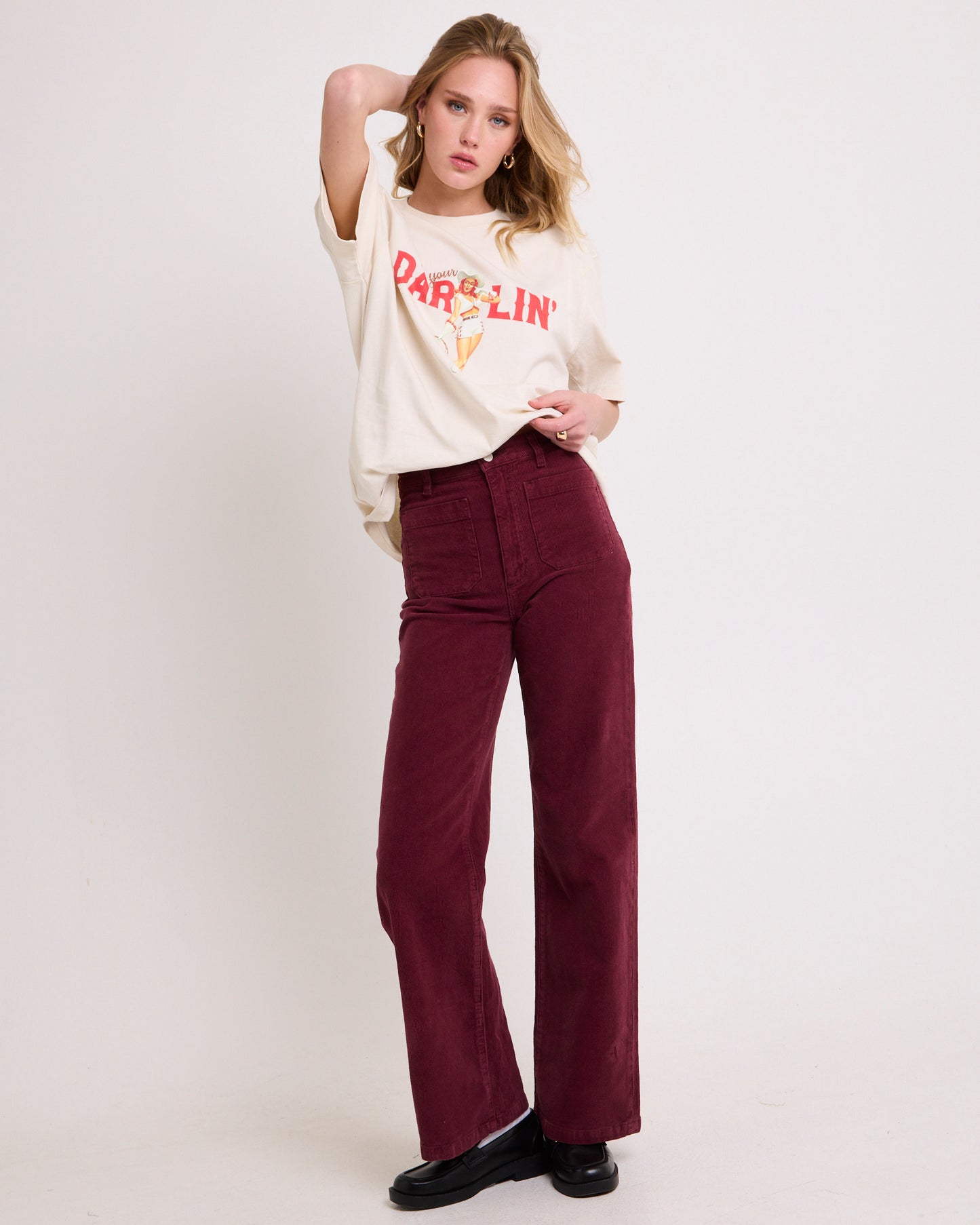 Sailor Long Cord Denim Jeans