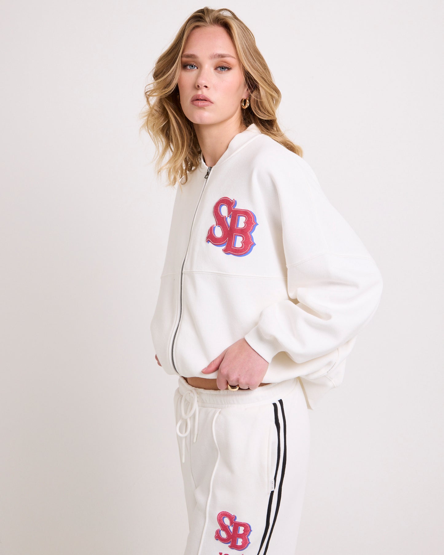 Subtitled Emblem Bomber Jacket