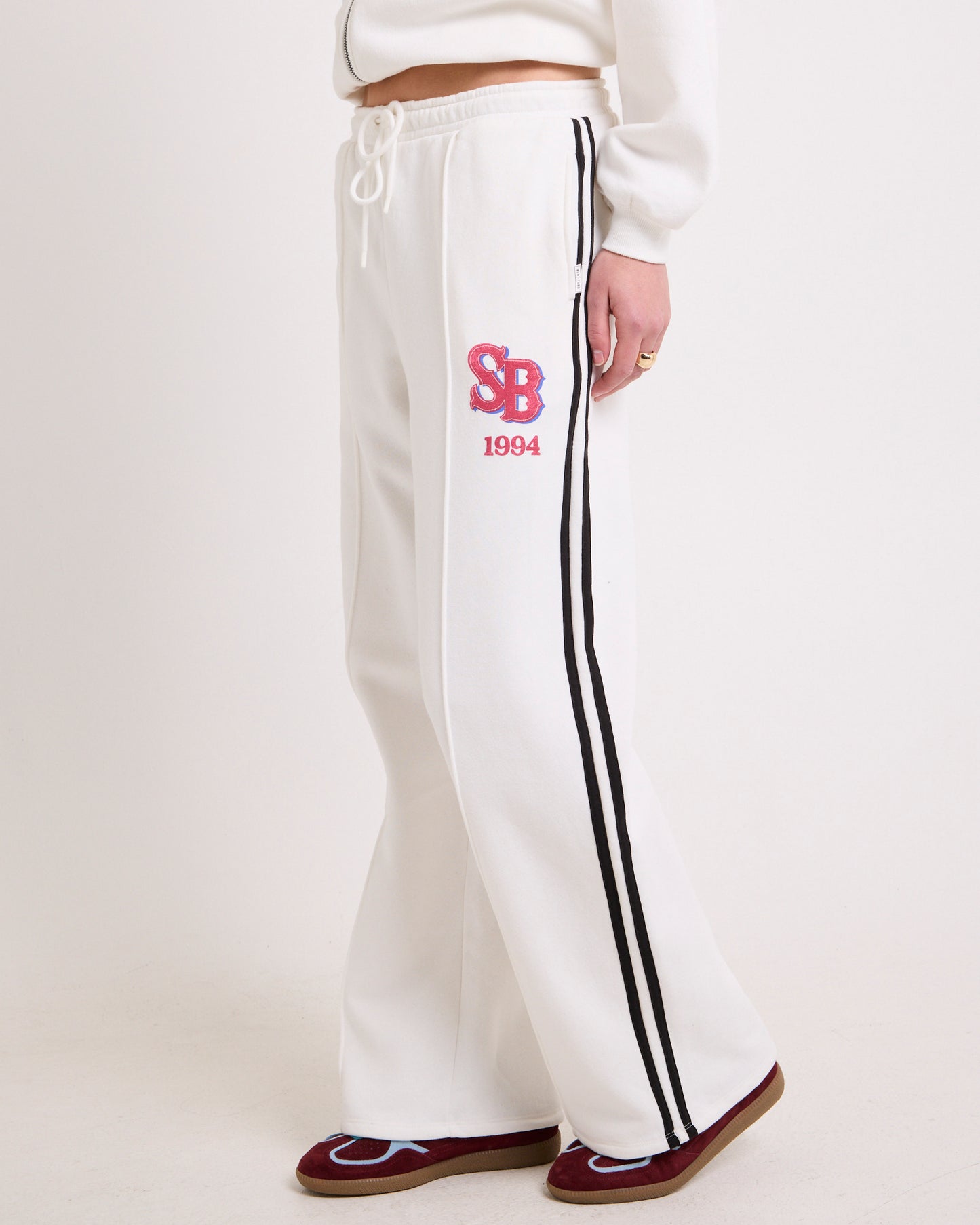 Subtitled Emblem Baggy Trackpants