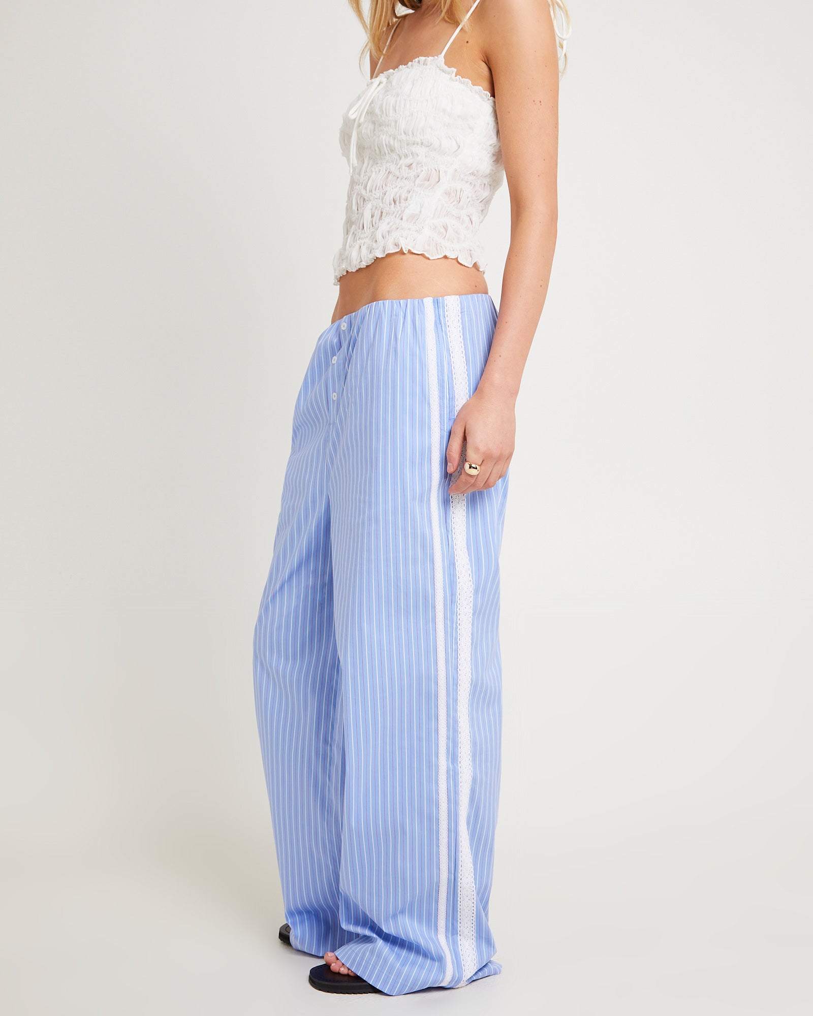 Hideaway Side Stripe Pants BLUE