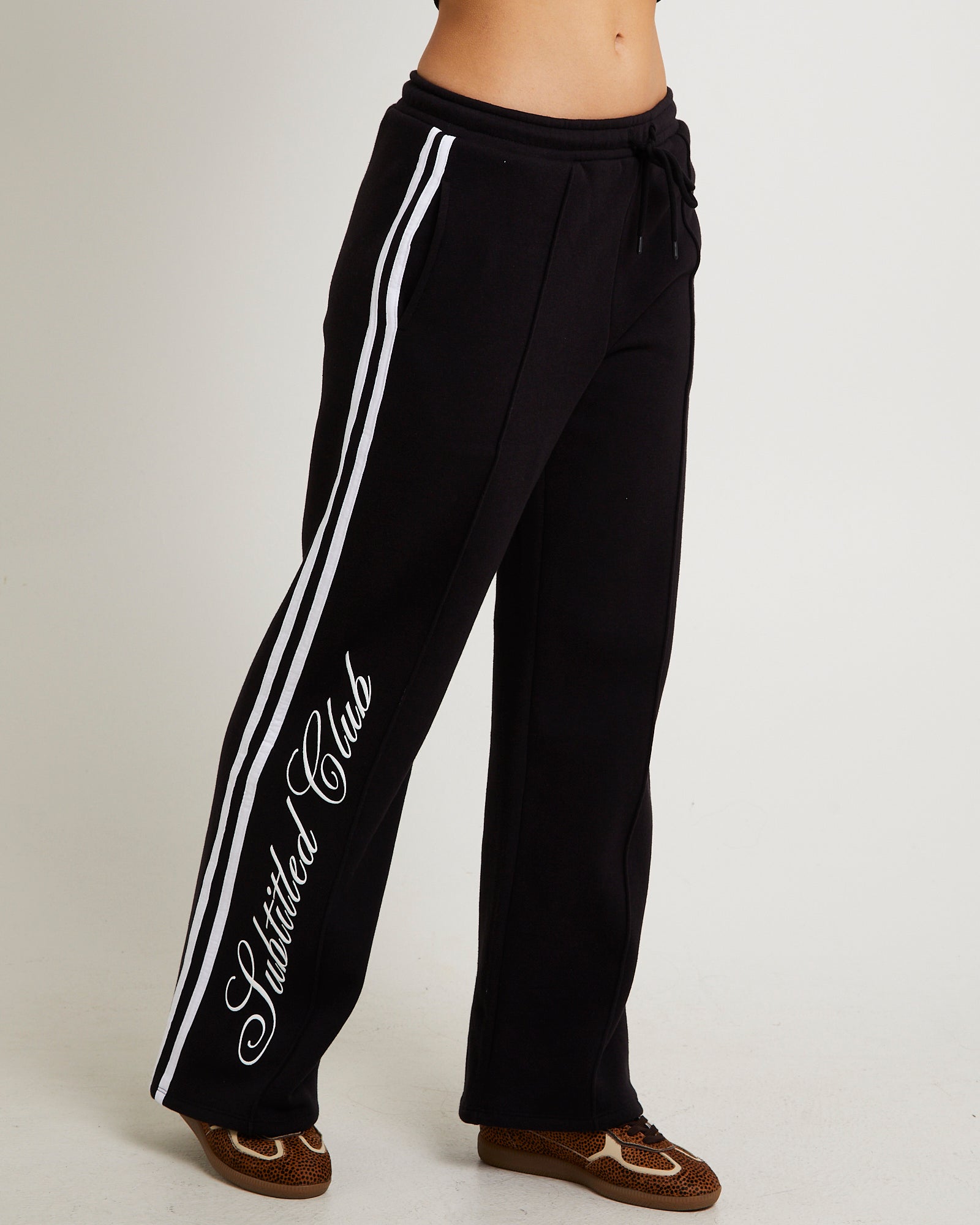 Subtitled Wellness Club Baggy Trackpants BLACK