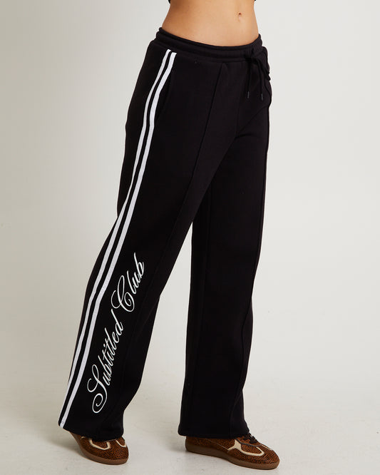 Subtitled Wellness Club Baggy Trackpants BLACK