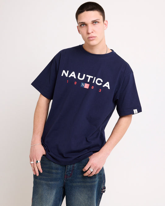 83 Flag Short Sleeve T-Shirt NAVY