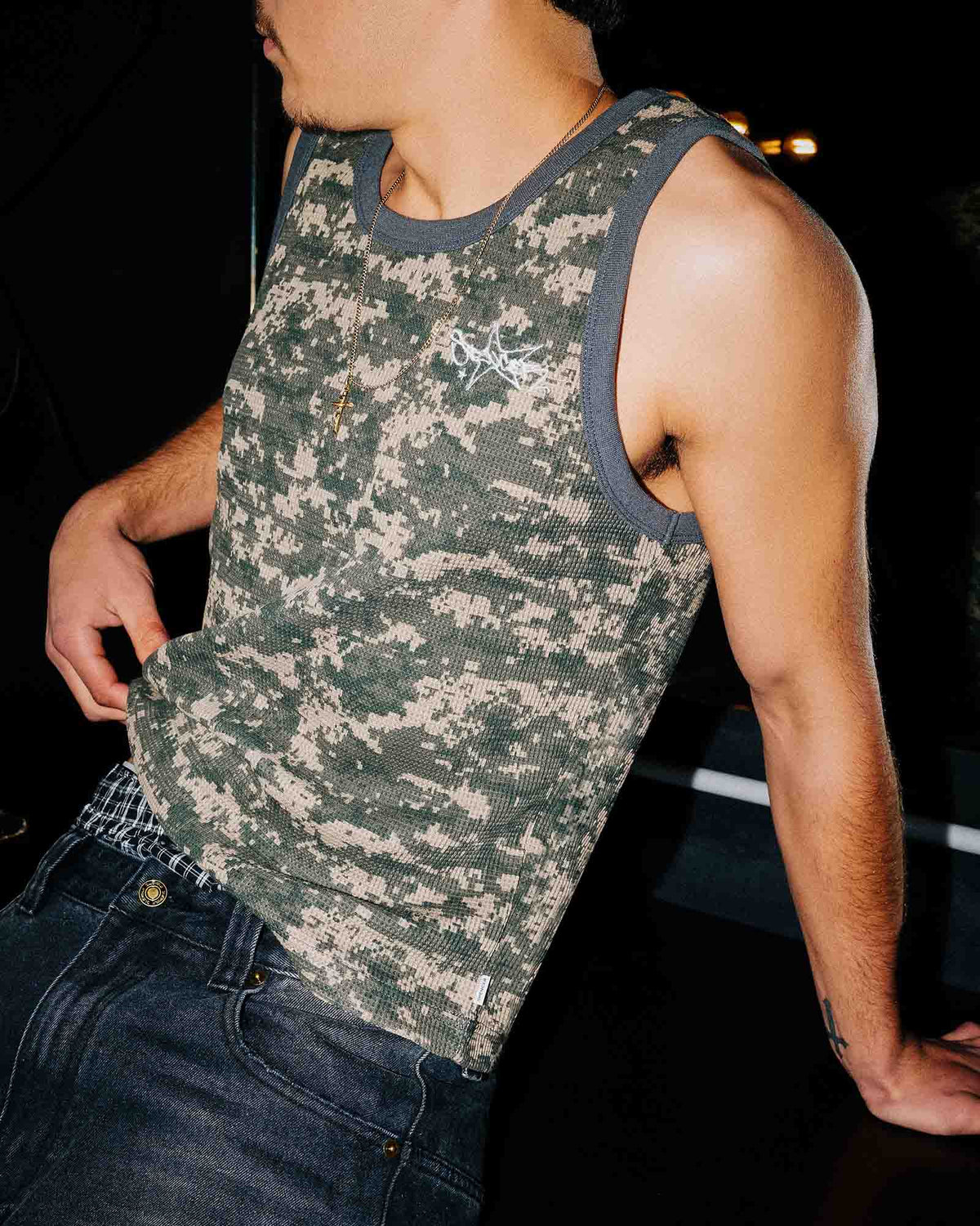 Starboy Camo Waffle Singlet