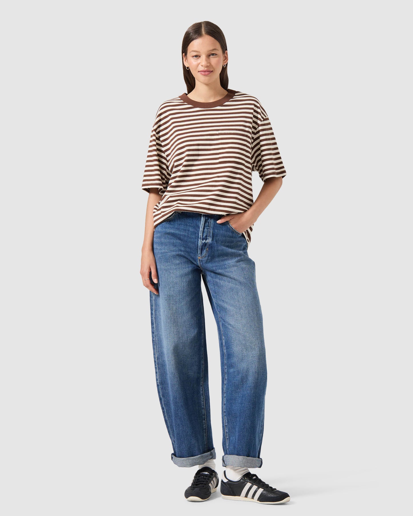 Gigi Barrel Denim Jeans Paris Texas Turn Up
