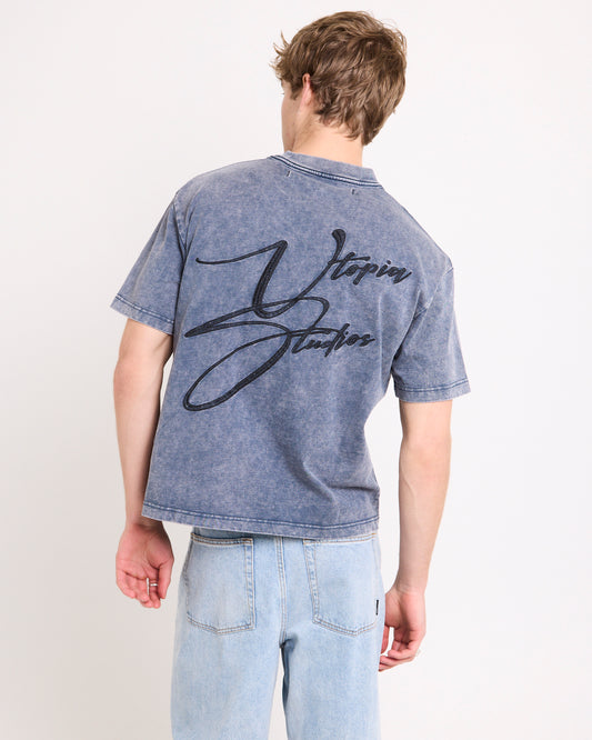 Signature Crop T-Shirt NAVY