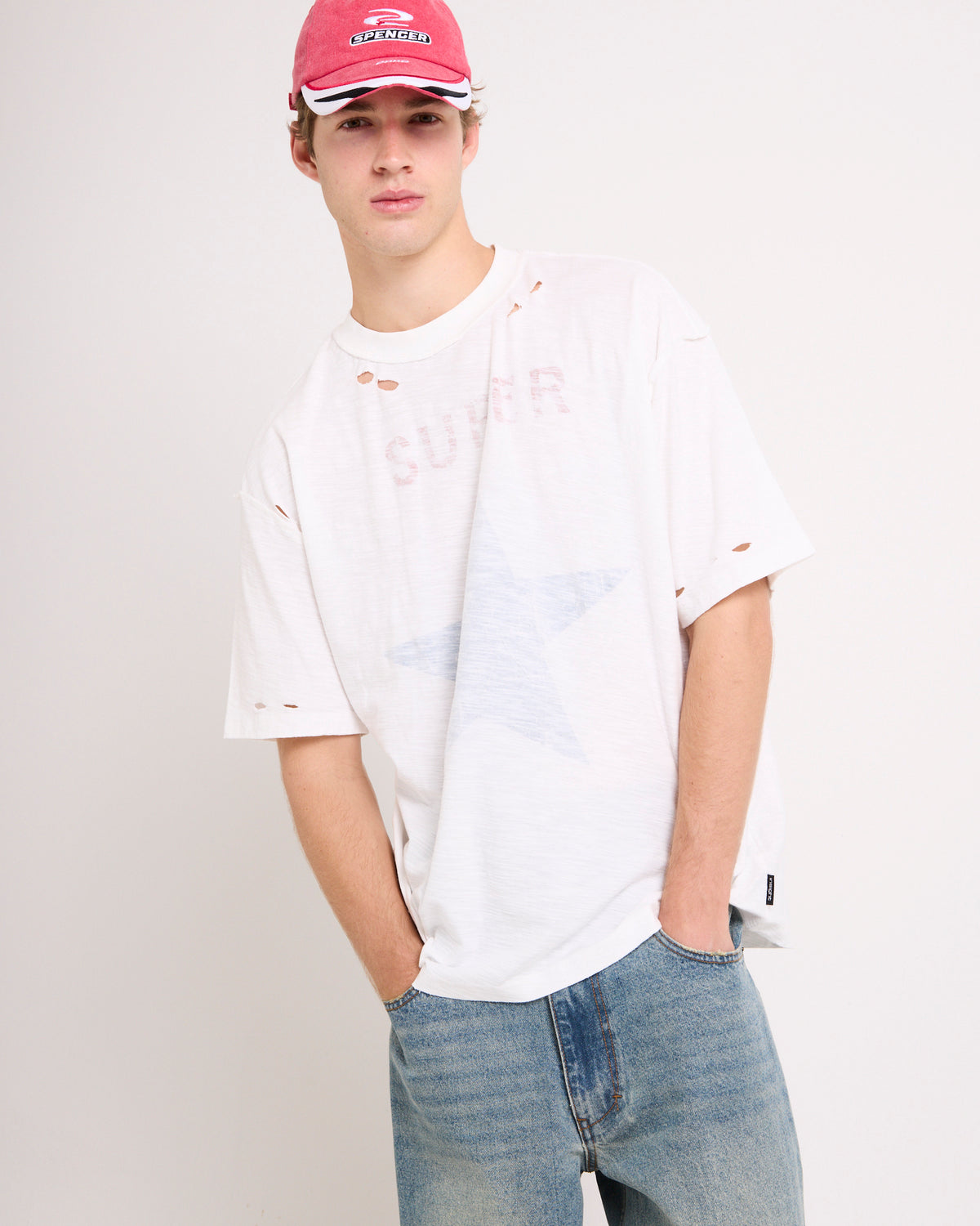 Super Vintage Cropped T-Shirt OFF WHITE