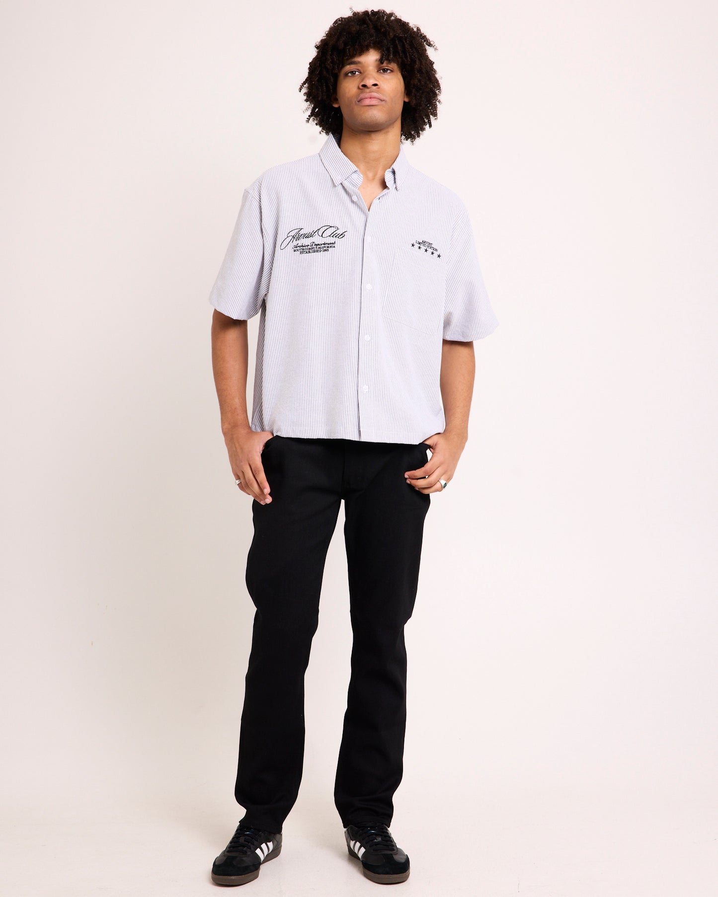 Lou Straight Denim Jeans Sharp Black