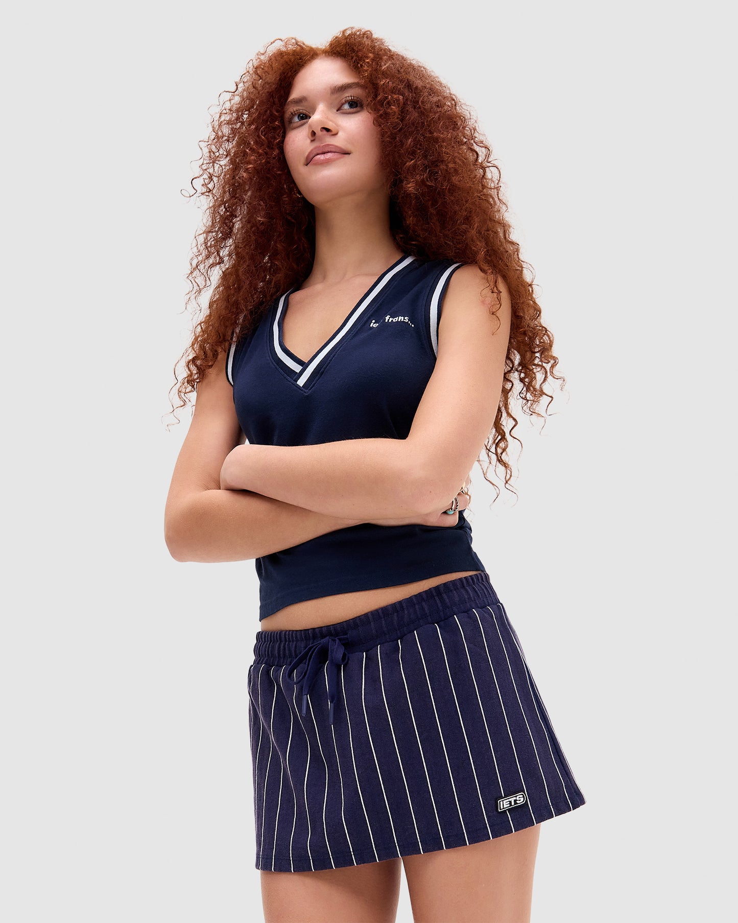 Pinstripe Mini Skirt