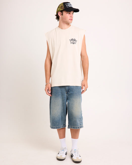 Ballz Sleeveless Tee MOONBEAM