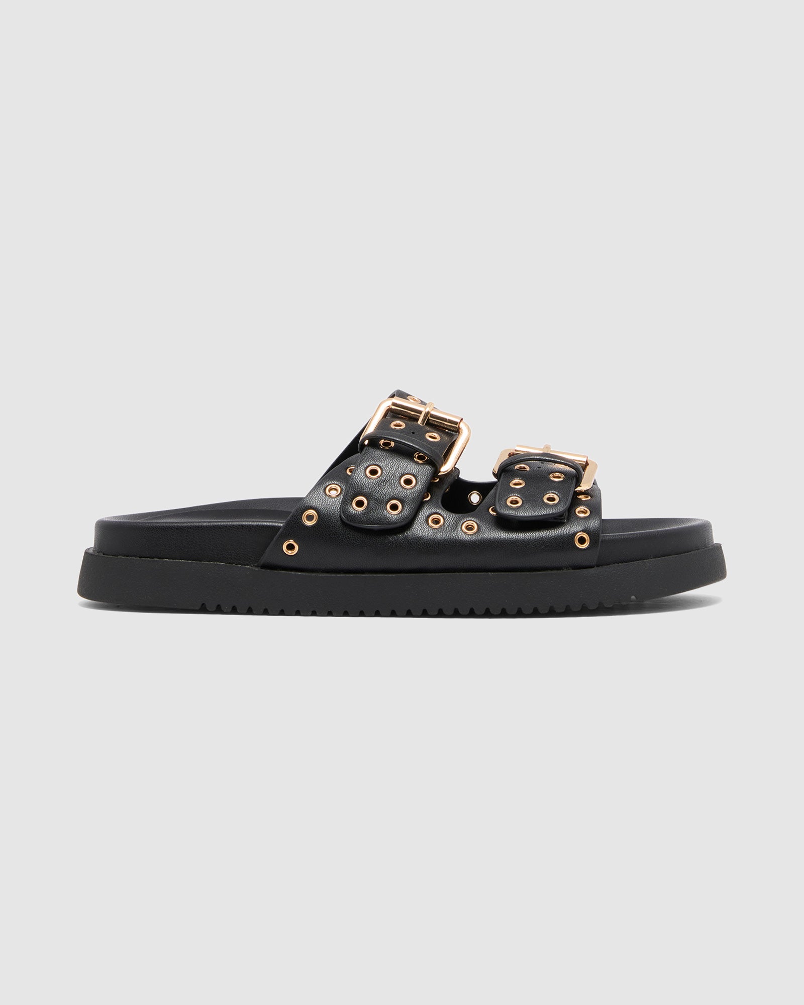 Racer Flat Sandal BLACK