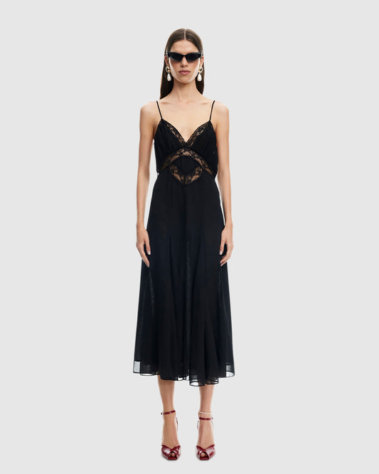 Harmony Midi Dress OBSIDIAN