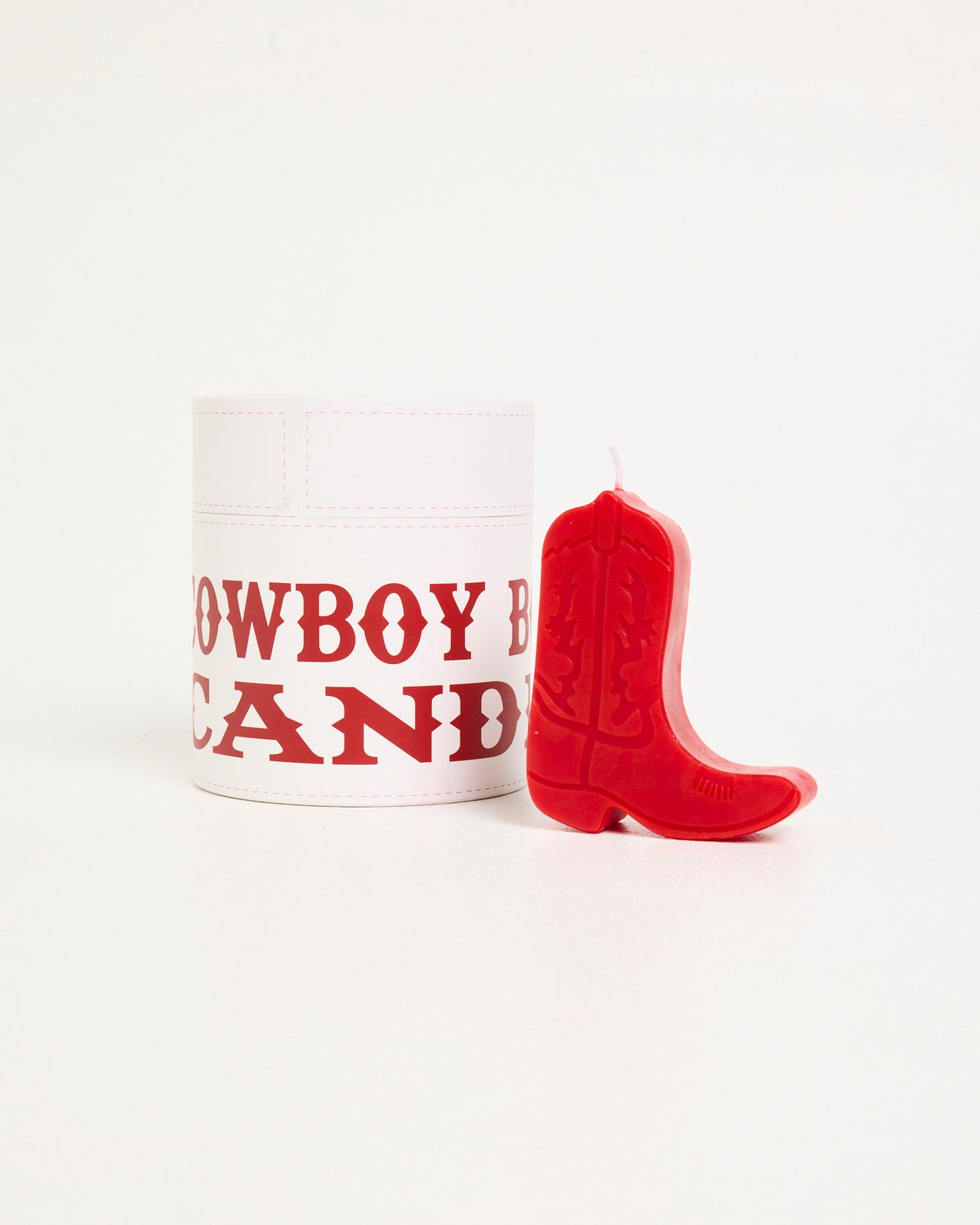 Cowboy Boot Candle RED