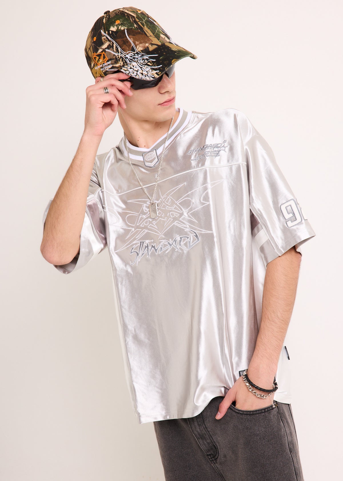 Existence Jersey T-Shirt SILVER