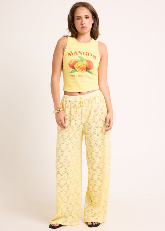 Jasmine Lace Relaxed Pants BUTTER
