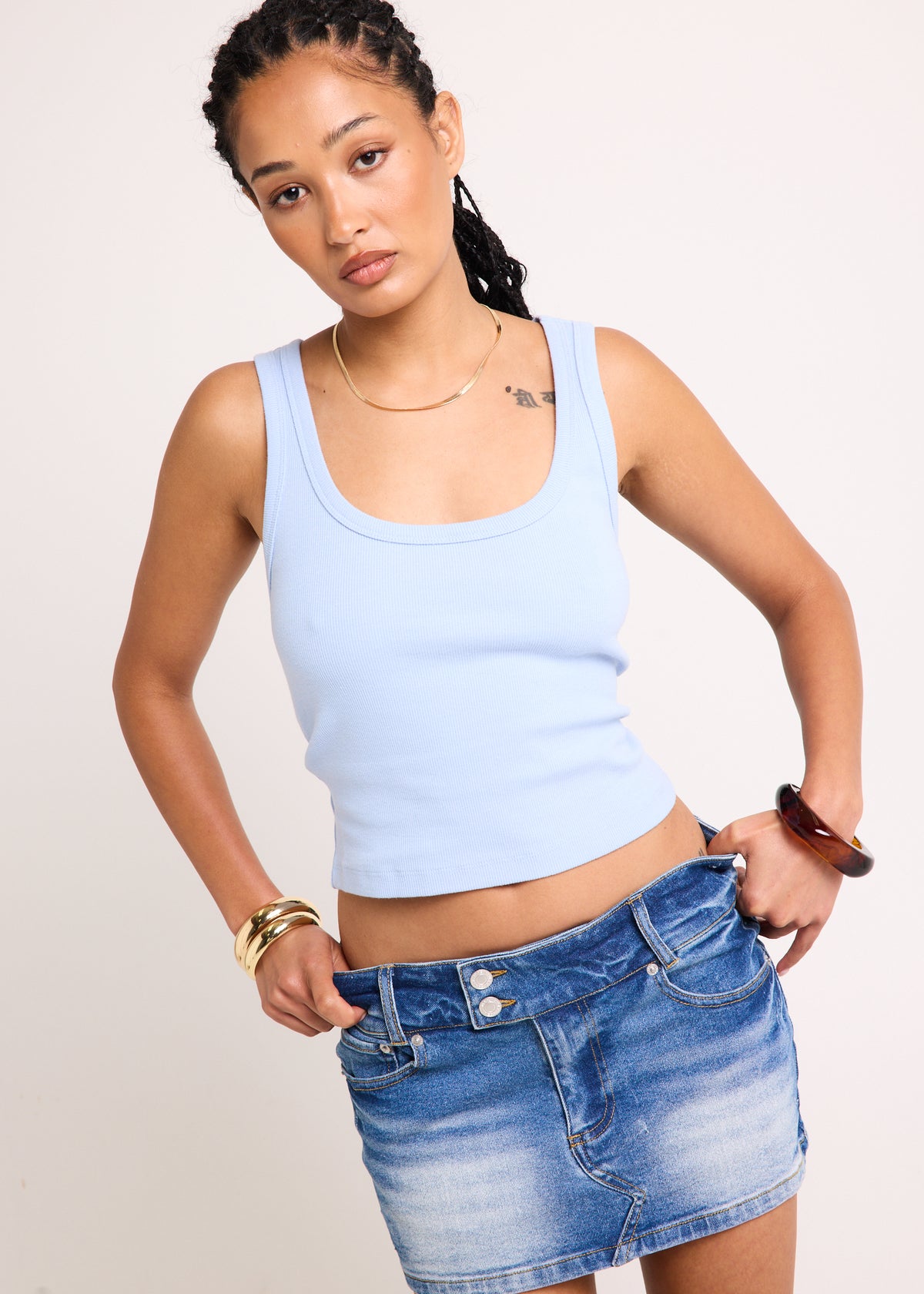 Super Scoop Classic Tank Top DELICATE BLUE
