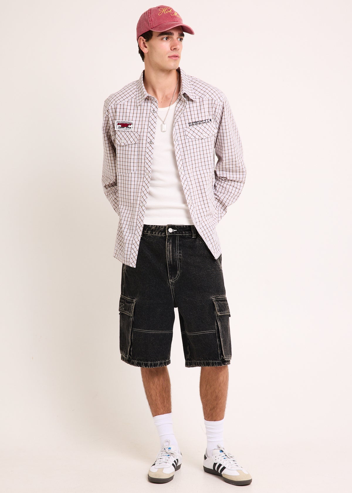 Motor Cargo Shorts BLACK