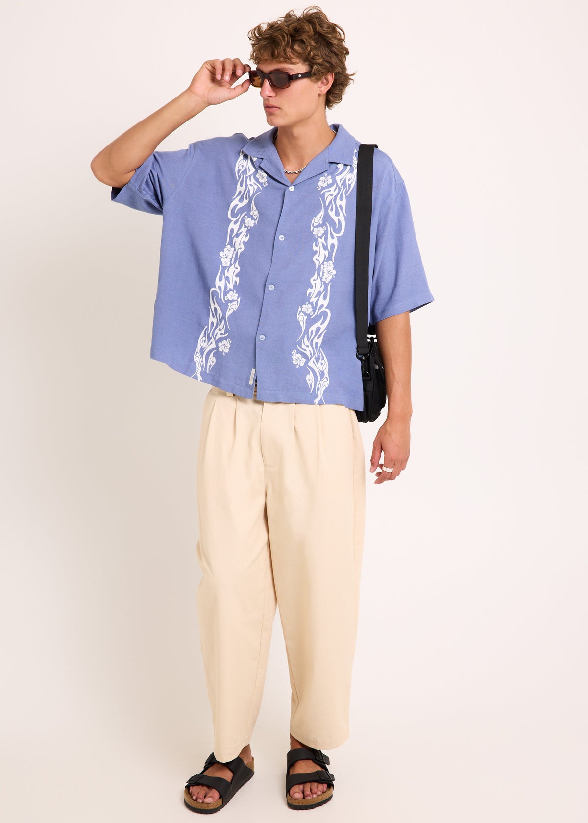 Wreath Resort Shirt BLUE