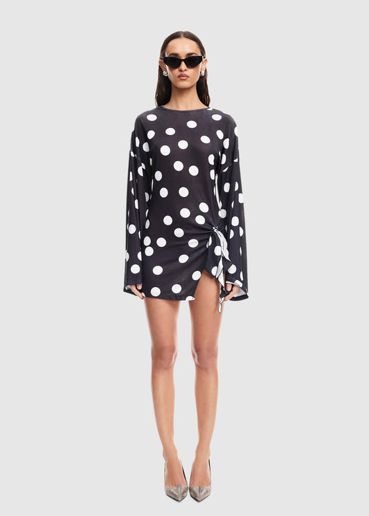 Cosmic Mini Dress NOIR POLKA