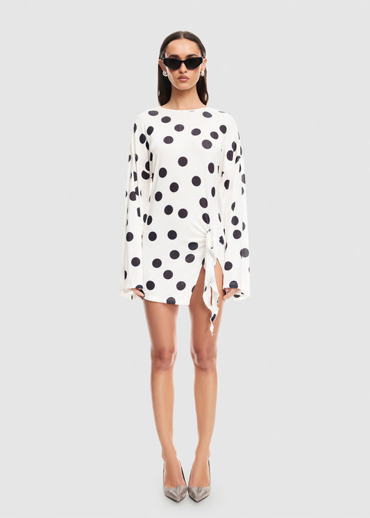 Cosmic Mini Dress MOONLIGHT POLKA