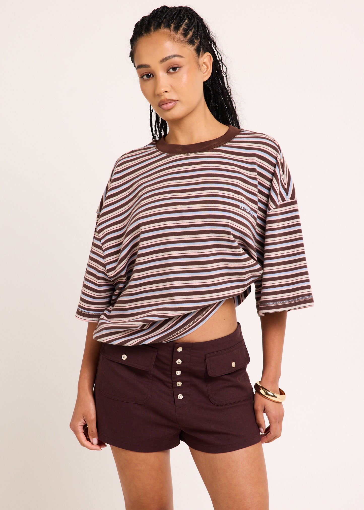 Harlem Striped Boyfriend T-Shirt