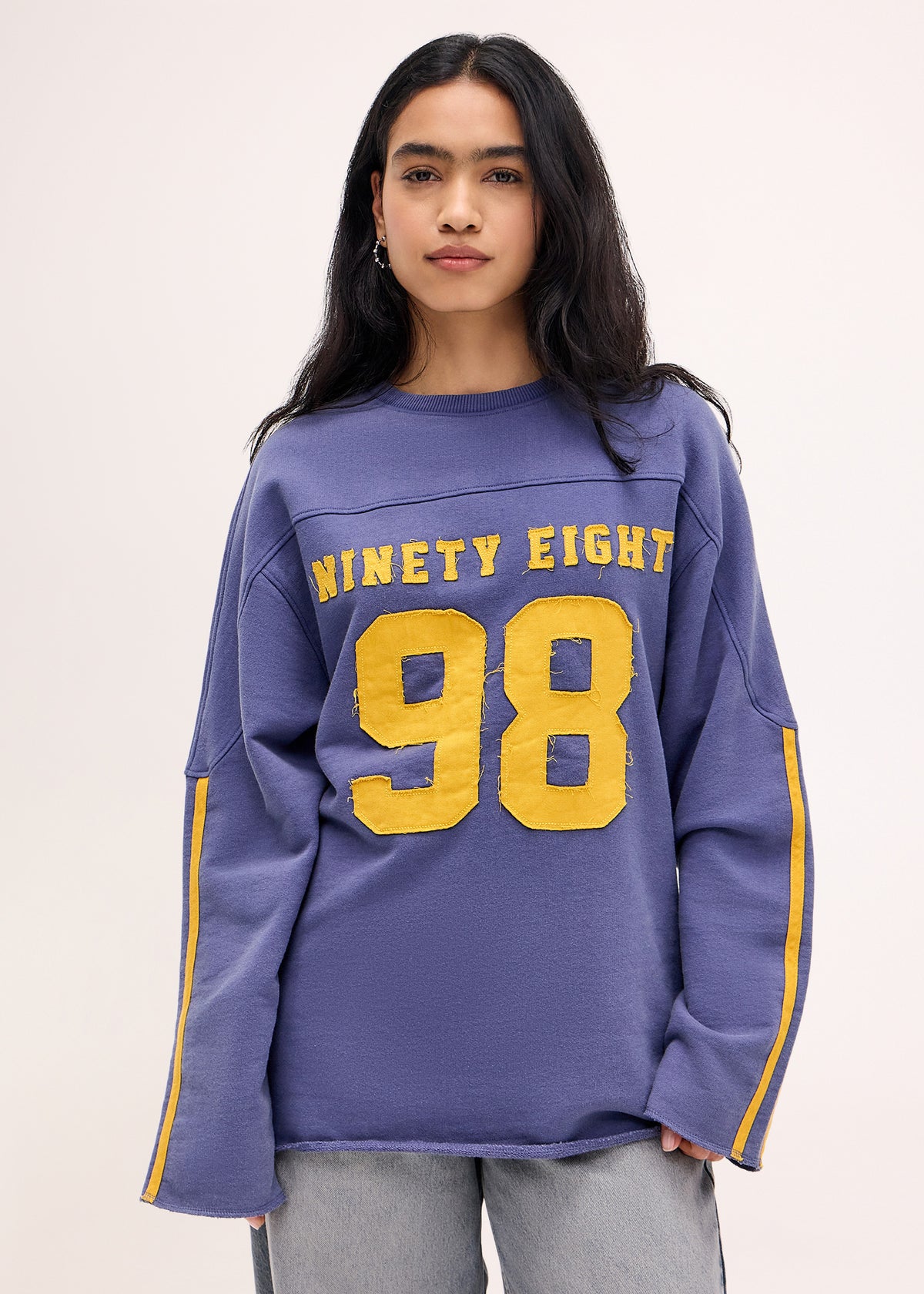 BDG APPLIQUE NUMBER SWEAT BLUE