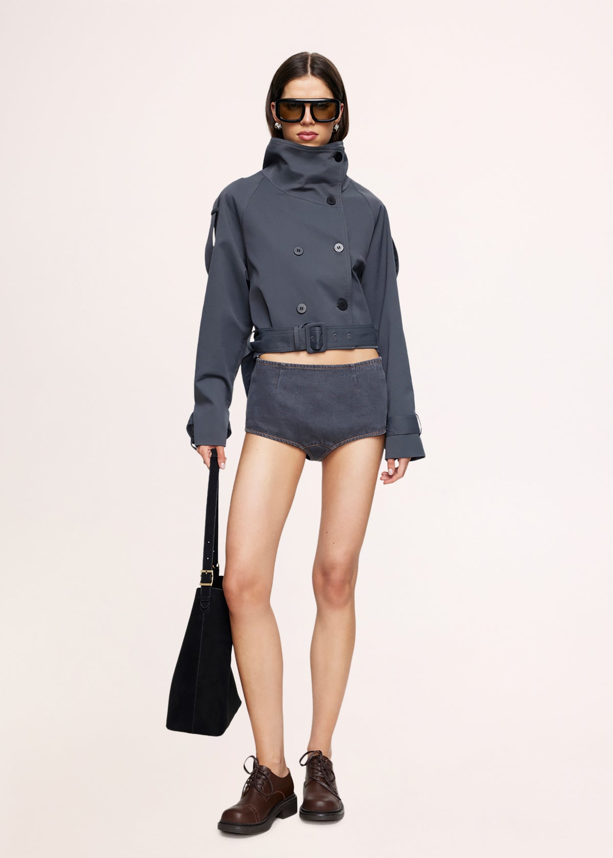 Blanc Cropped Trench OLIVE