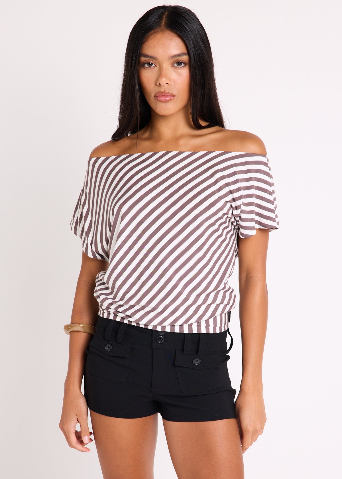 Candice Striped Slouch Top ASSORTED