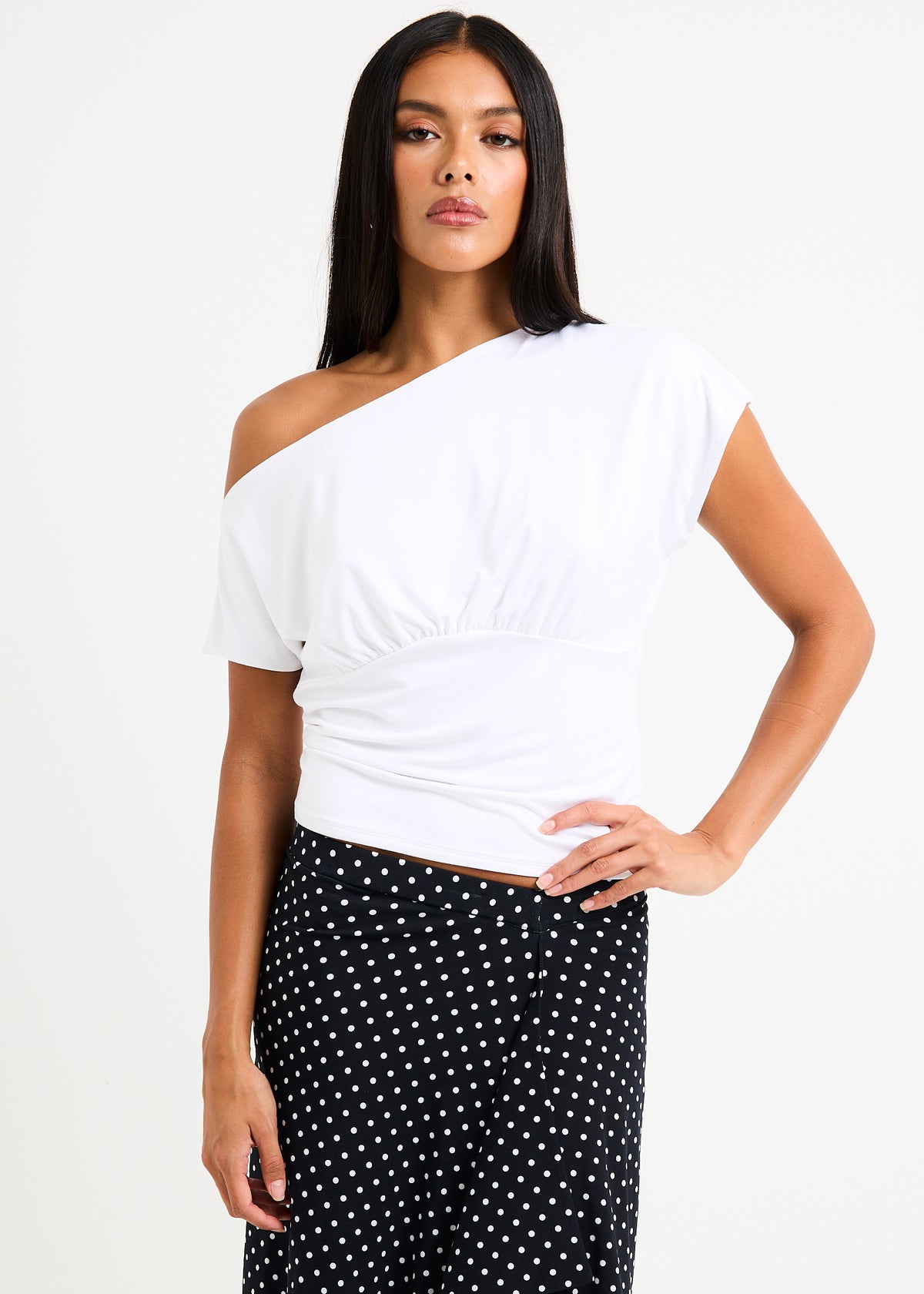 Darcy Off Shoulder Top WHITE