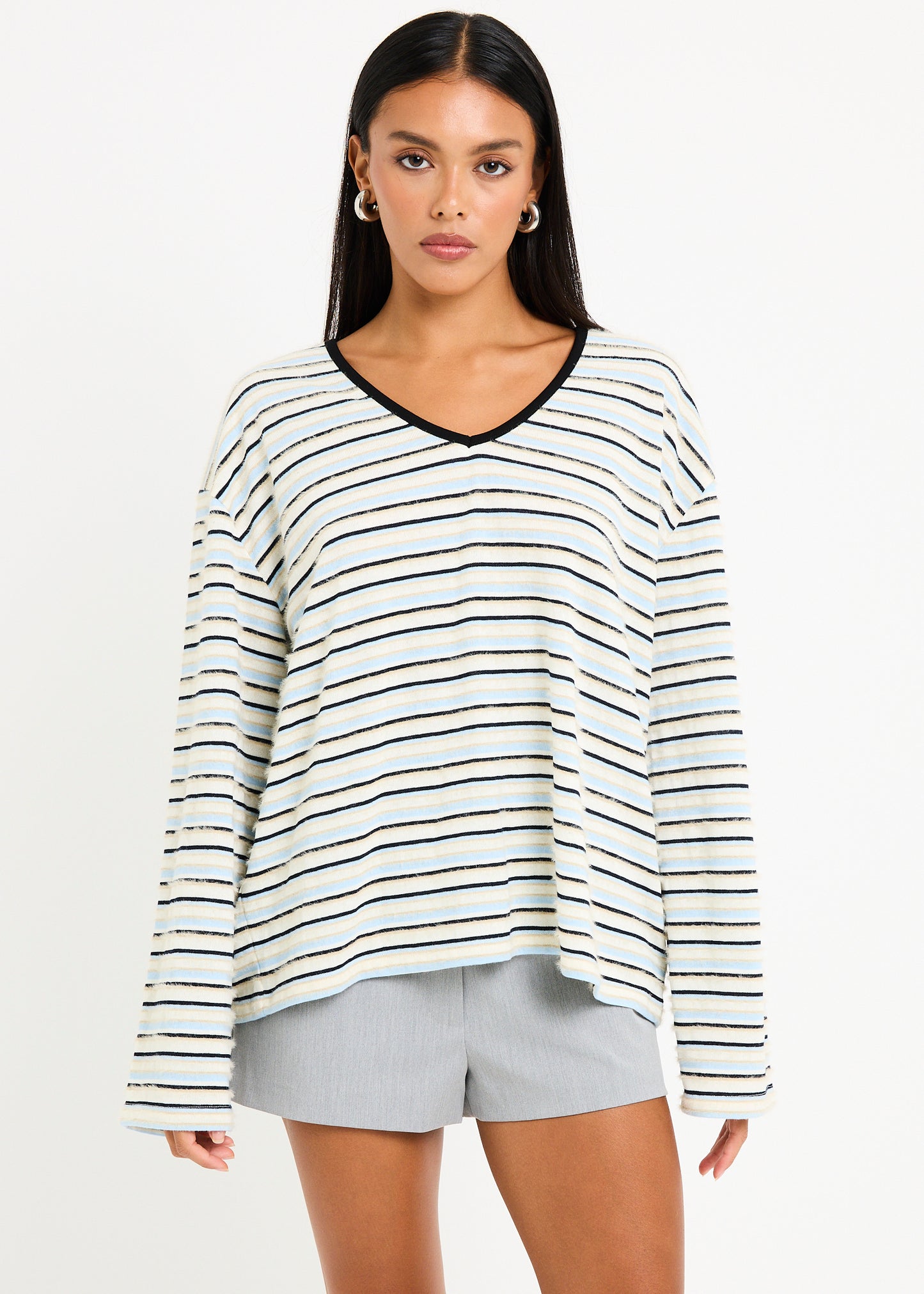 Julie Striped Long Sleeves Knit Jumper