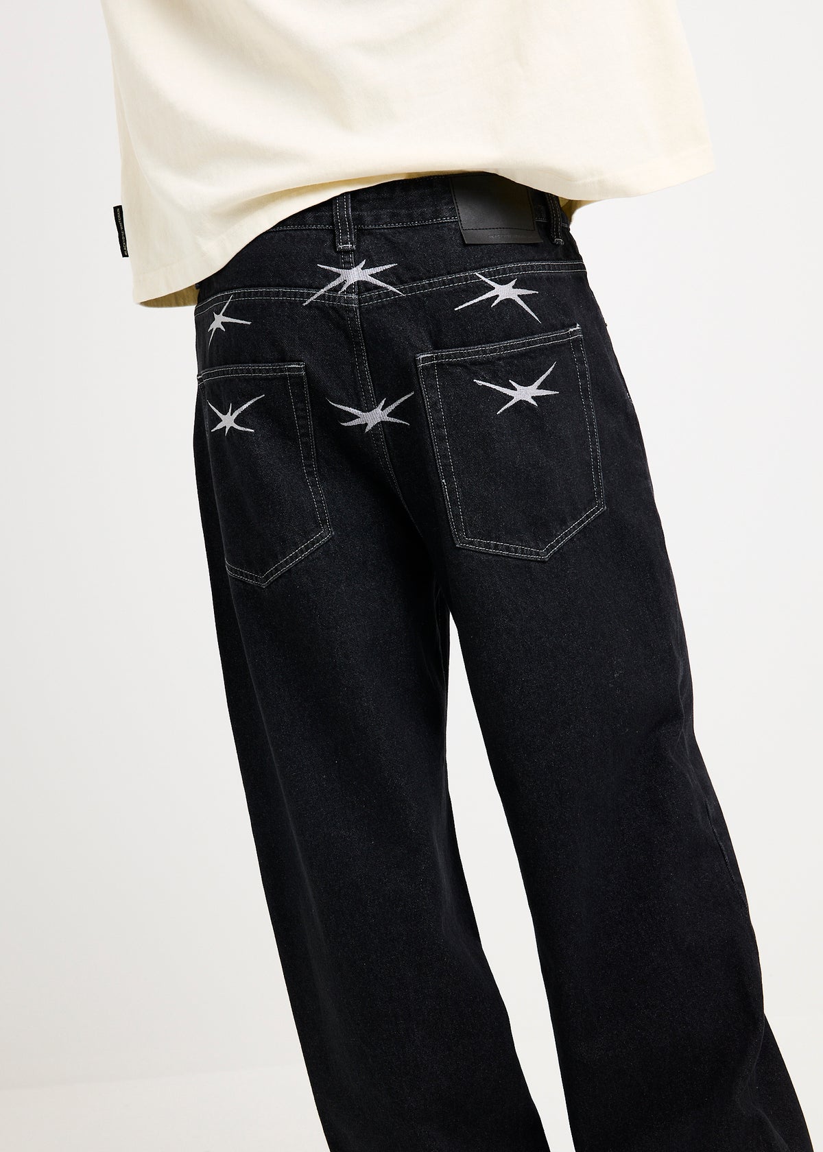 Aim Baggy Denim Jeans BLACK