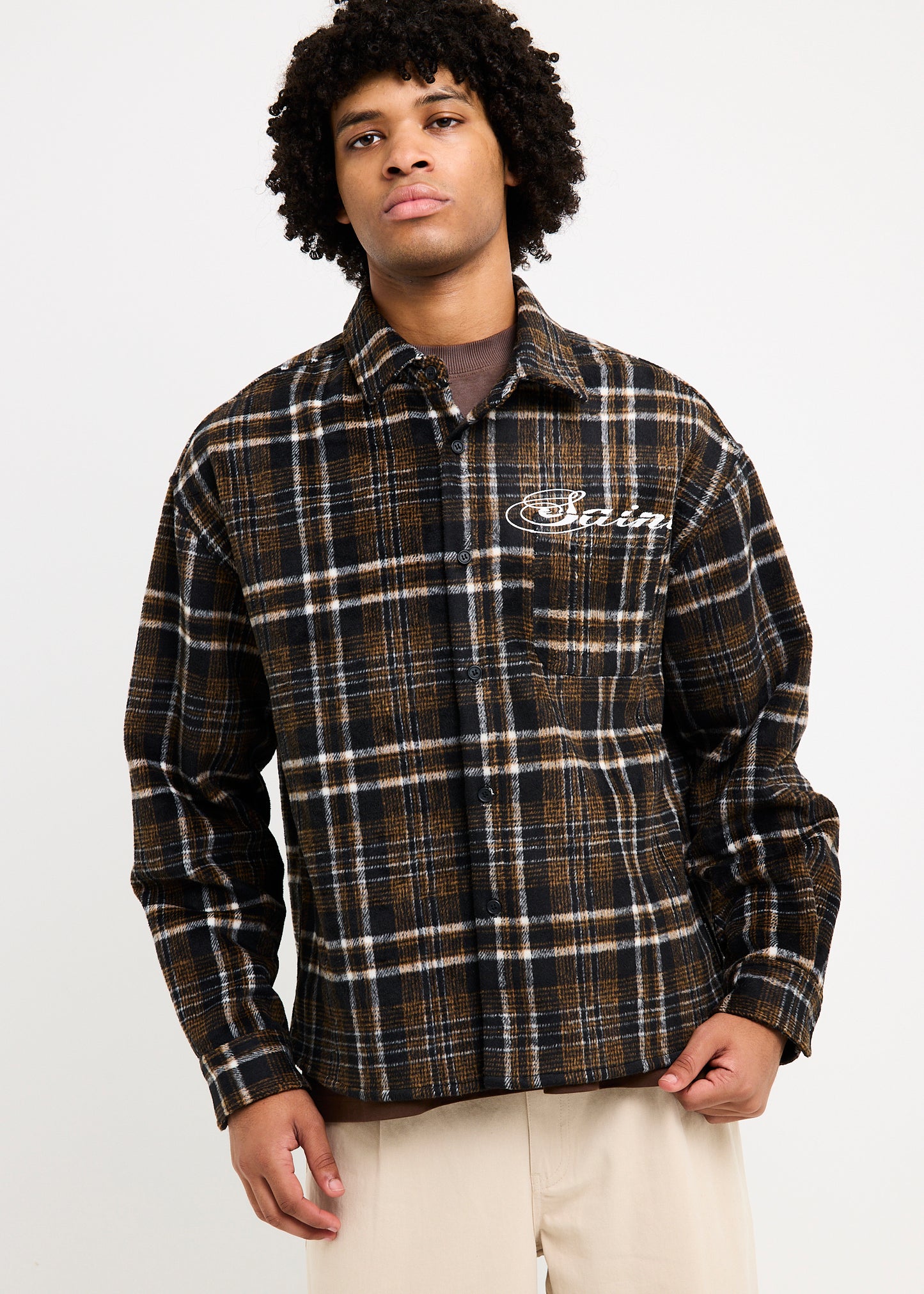 Script Long Sleeve Flannel