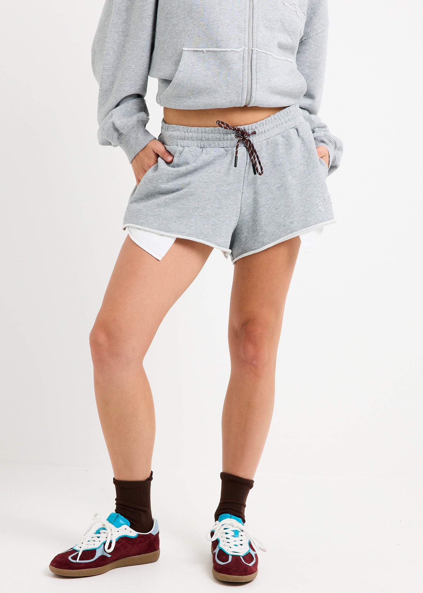 Brie Cropped Fleece Shorts
