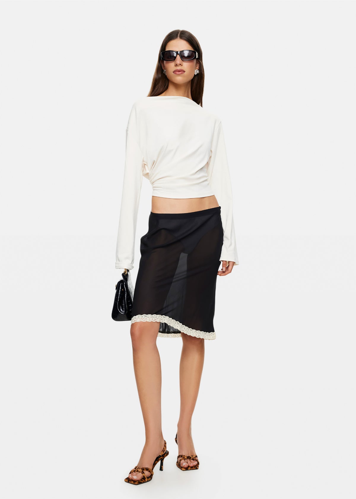 Shoreline Midi Skirt NOIR