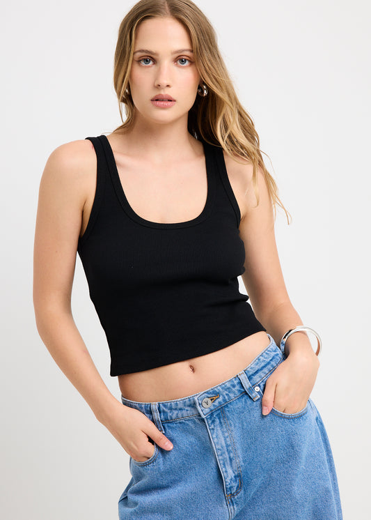 Super Scoop Classic Tank Top BLACK