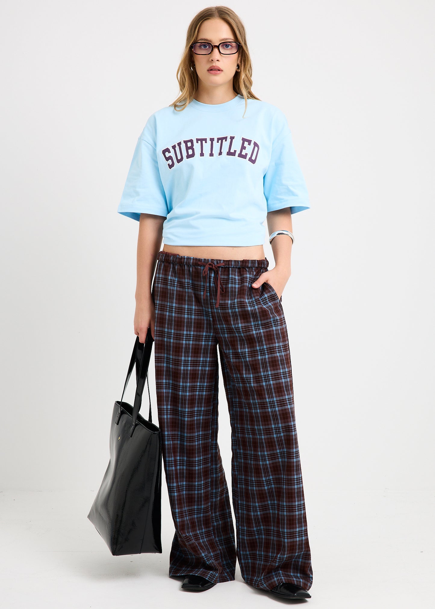 Clio Plaid Wide Leg Pants