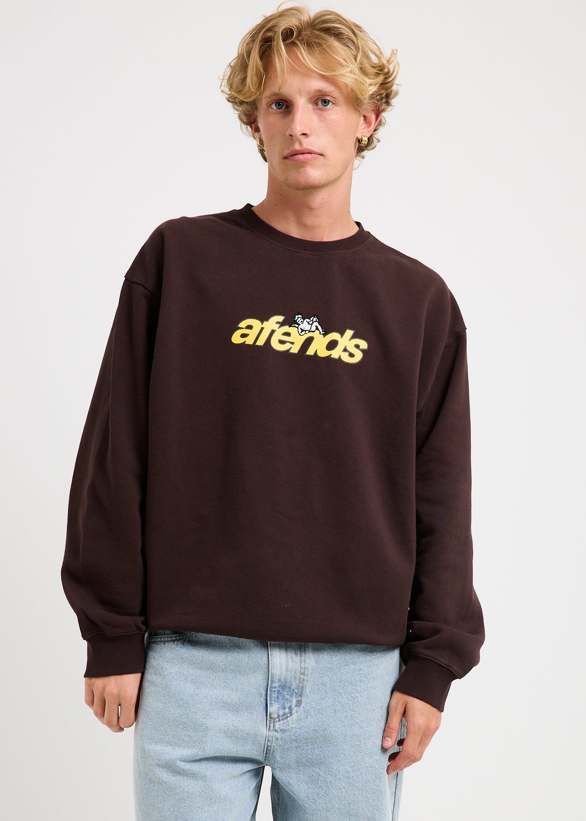 Angel Boy Crew Neck Jumper WASHED COFFEE