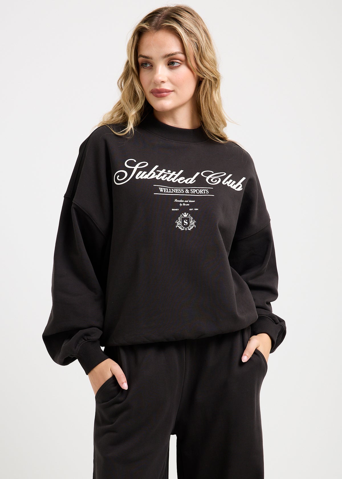 Recreation Crew Neck Jumper CHARCOAL
