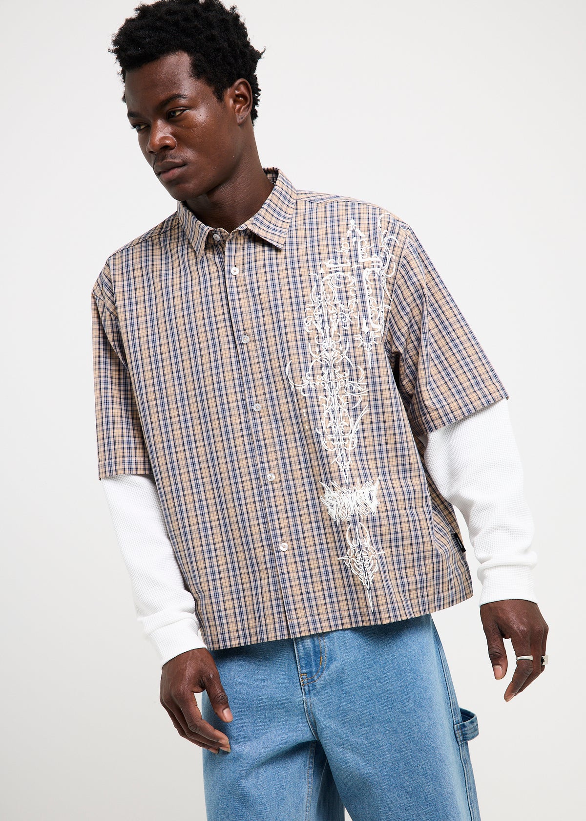 Order Double Layer Shirt BROWN