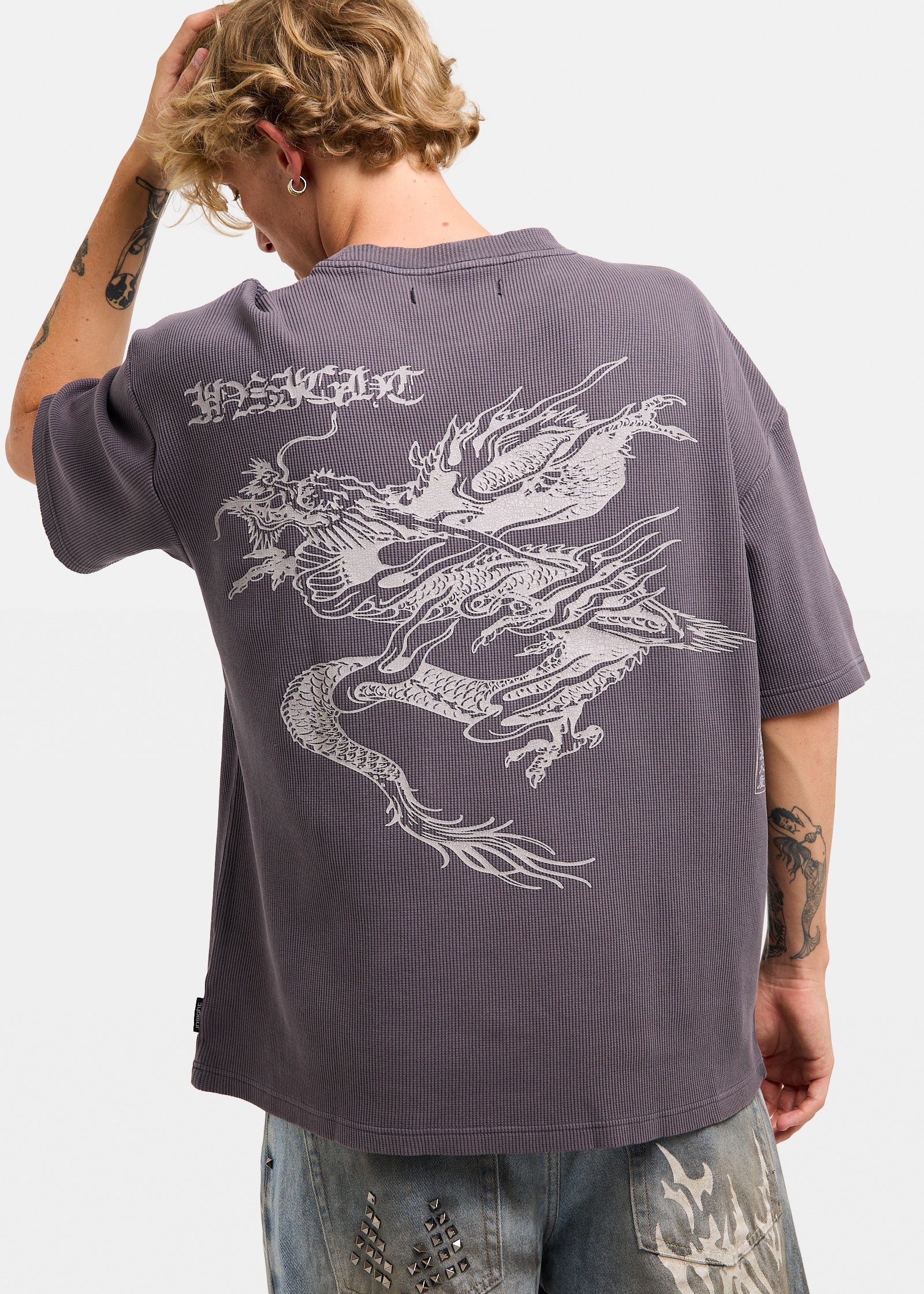 Mystics Short Sleeve Waffle T-Shirt CHARCOAL SPRAY