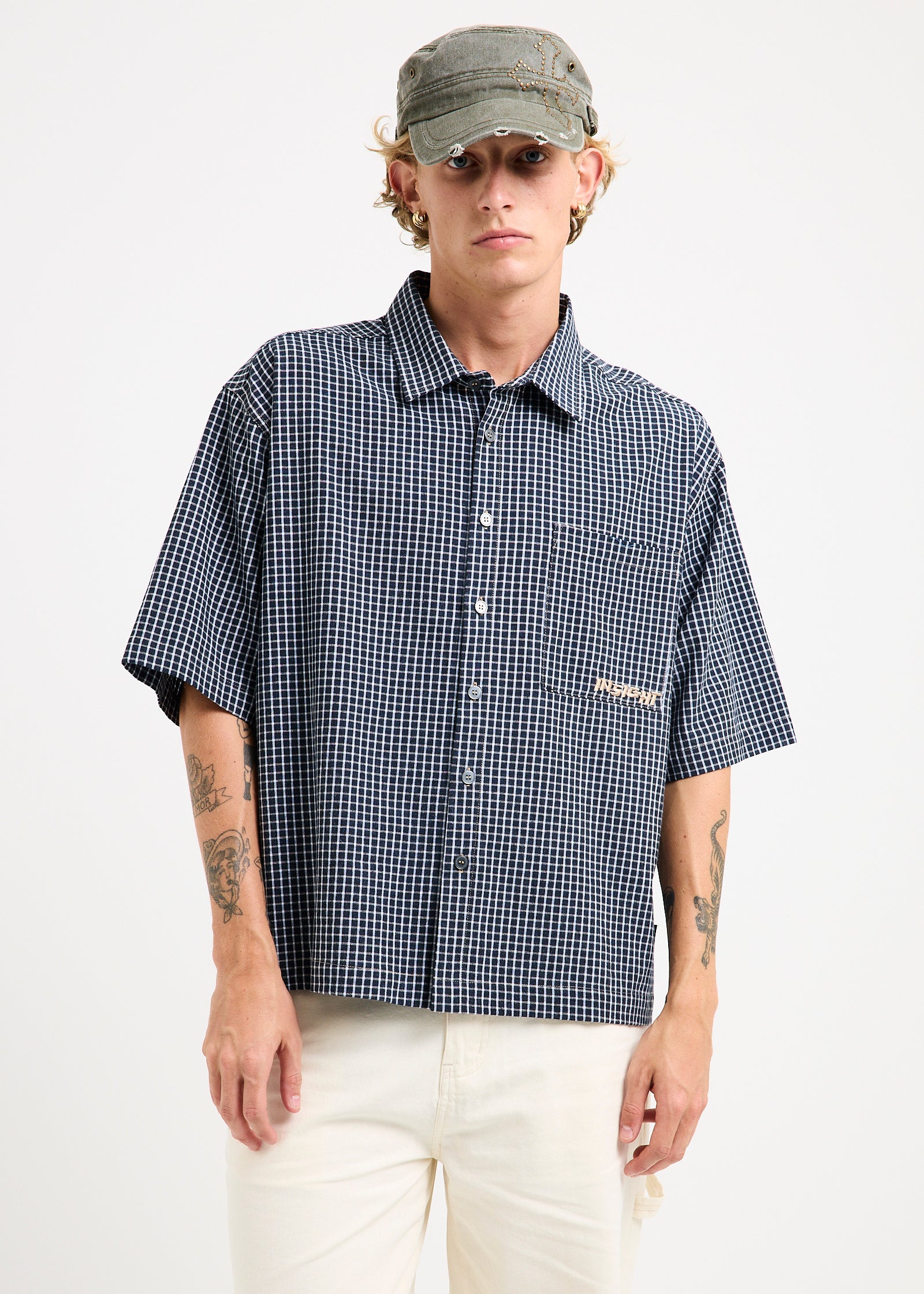 Litotes Short Sleeve Shirt NAVY