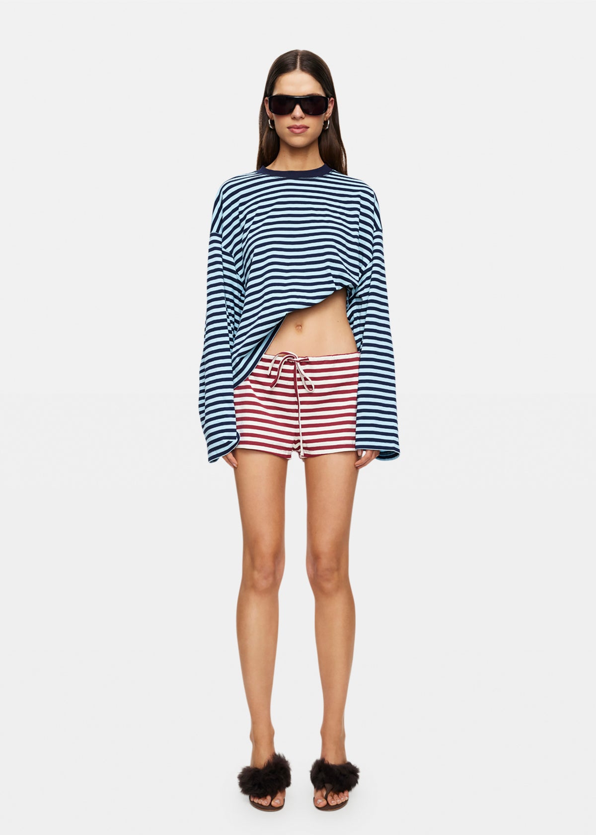 Bloom Long Sleeve Stripe Top NAVY SEA STRIPE