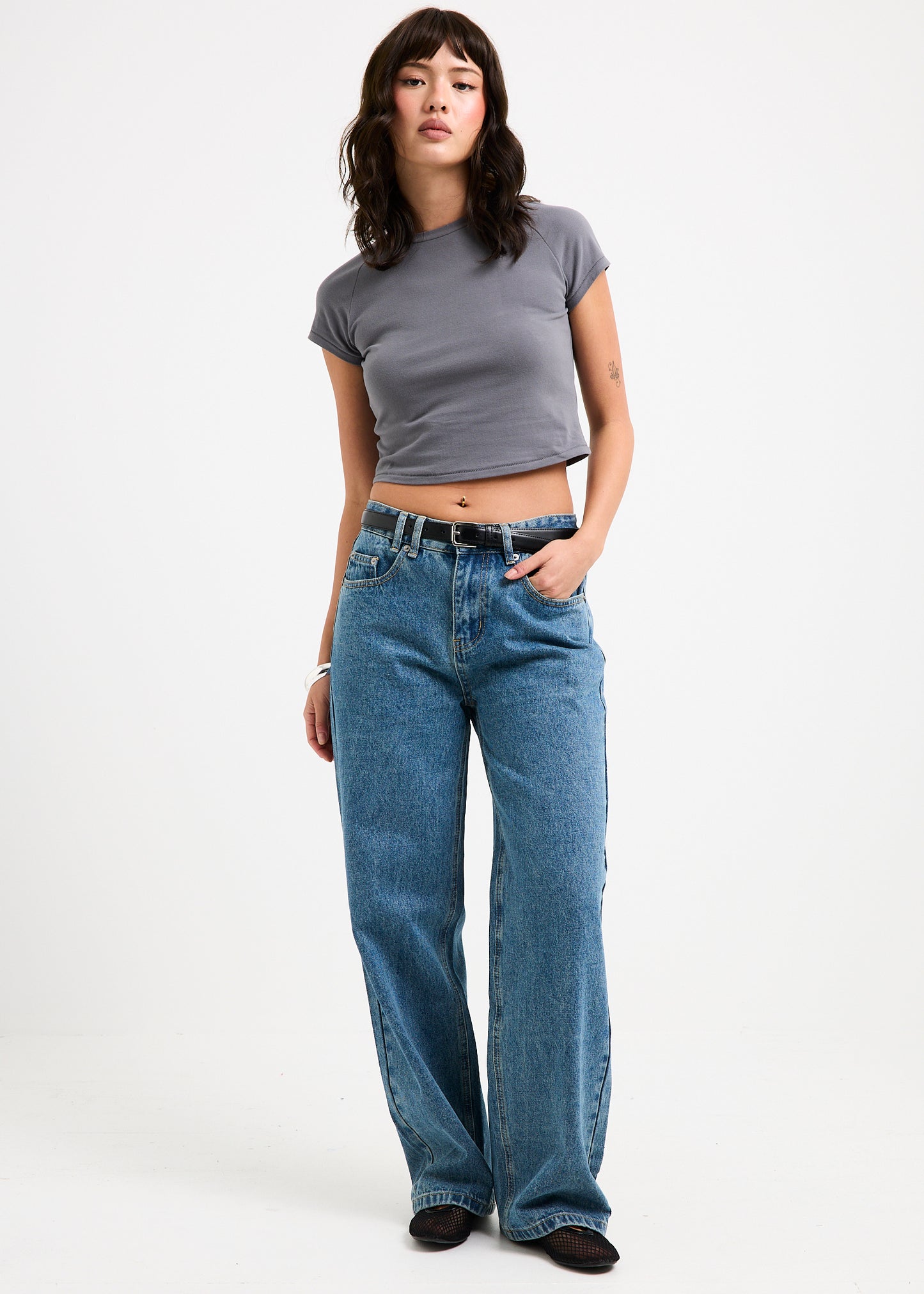Priya Mid Straight Denim Jeans