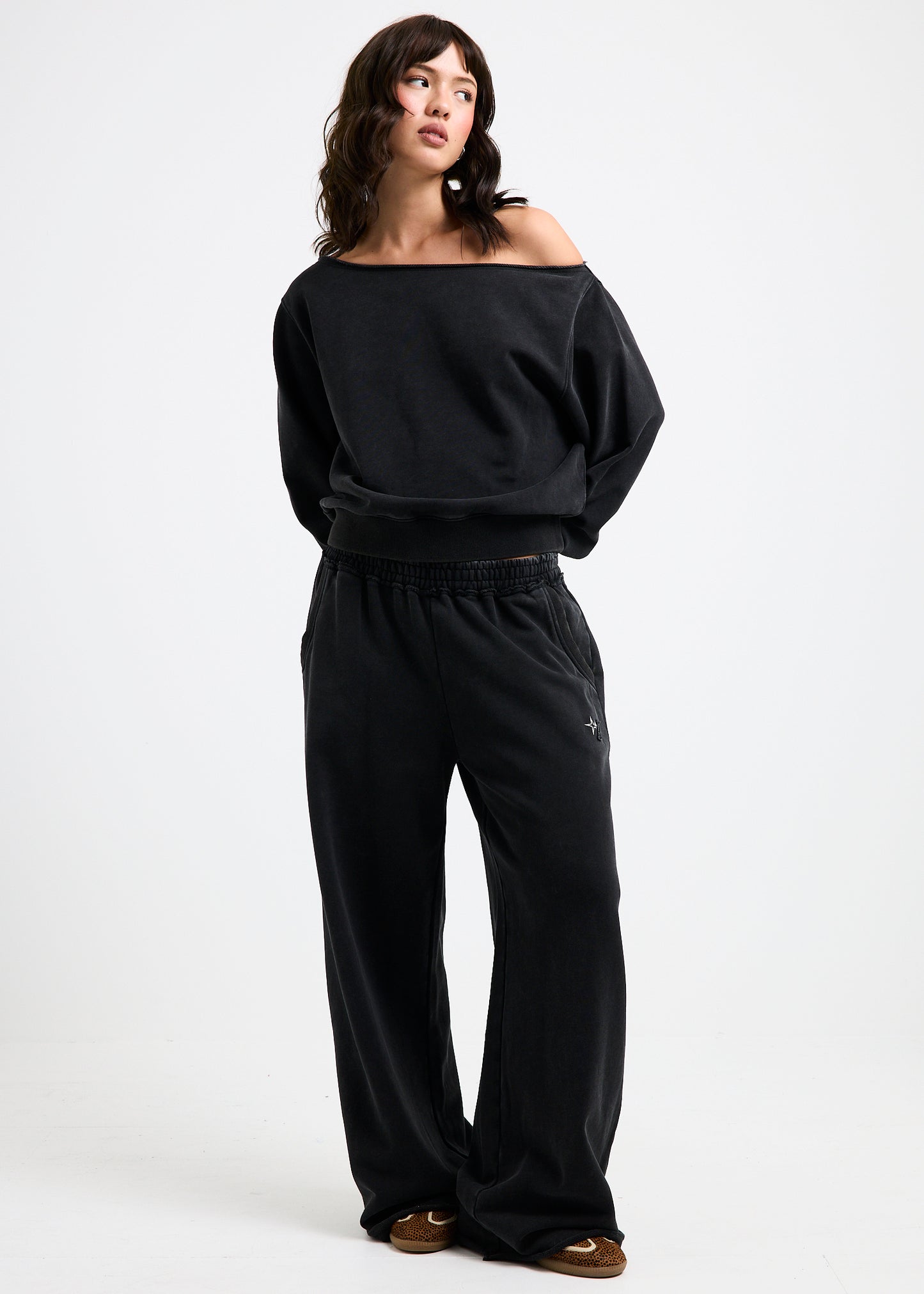 Hana Wide Leg Fleece Pants
