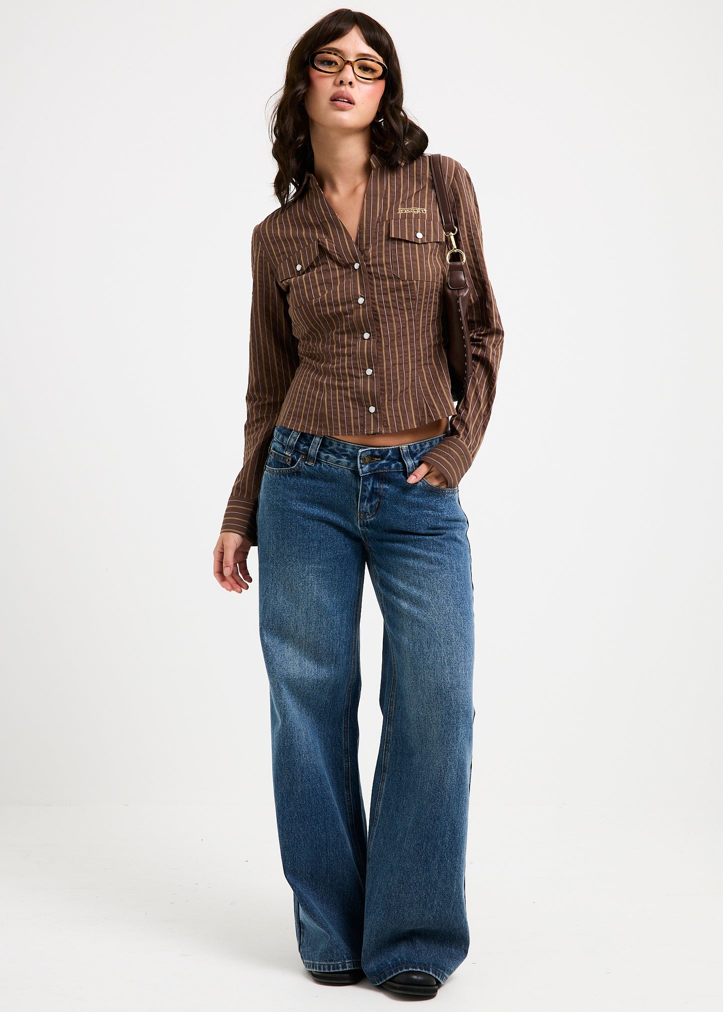 Elise Low Wide Denim Jeans